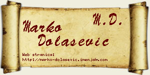 Marko Dolašević vizit kartica